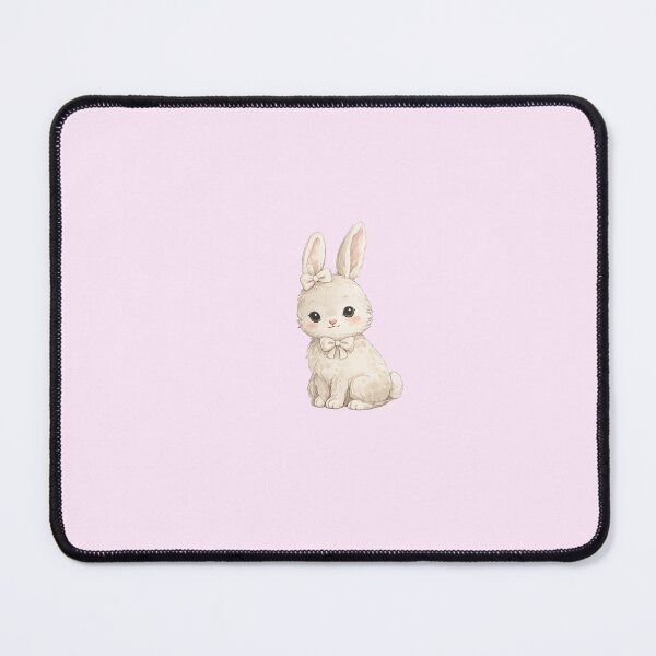 Item preview, Cute Woodland Bunny Watercolour | Nursery Animal Illustration | Pink Background designed and sold by Heavensentshop.