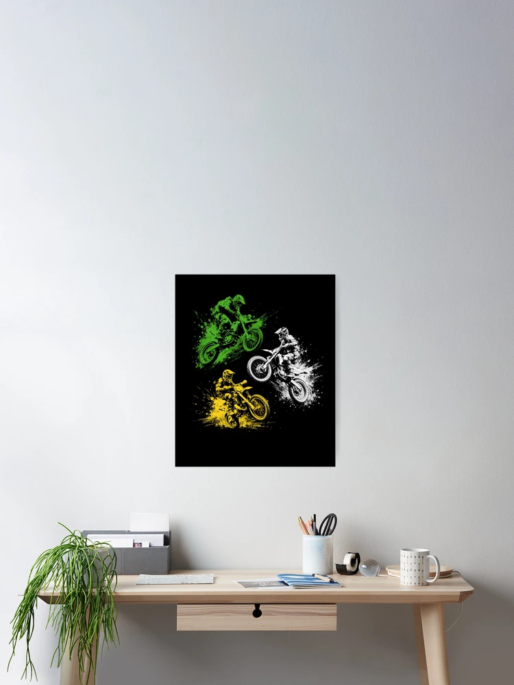 Thumbnail 2 of 3, Poster, Triple Motocross Riders Racing designed and sold by Moizento.
