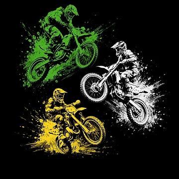 Artwork thumbnail, Triple Motocross Riders Racing by Moizento
