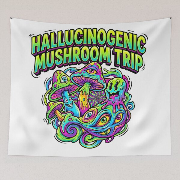 Item preview, Hallucinogenic Mushroom Trip Psychedelic Art designed and sold by castillomiami.