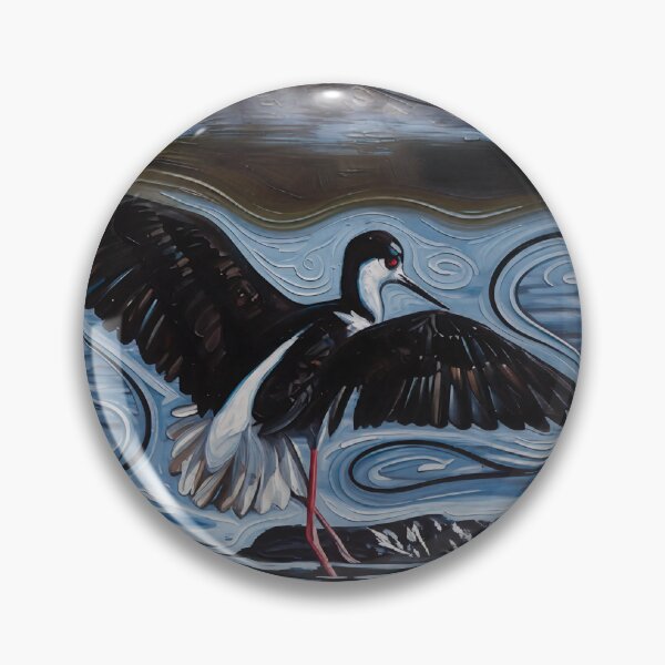 Item preview, Black Necked Stilt Bird Painting designed and sold by WildLedger.