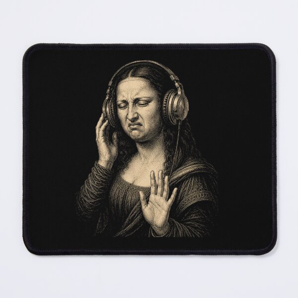 Item preview, Mona Lisa Bass Face Funny Music Lovers DJs Producers designed and sold by will freed18.