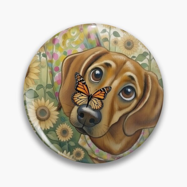 Item preview, Sweet Hound in a Sunflower Field with Butterfly designed and sold by RescueHeart10.