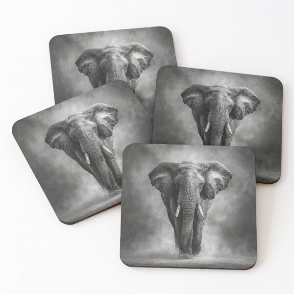 Item preview, Massive, majestic elephant emerging from the mist designed and sold by dcrc.