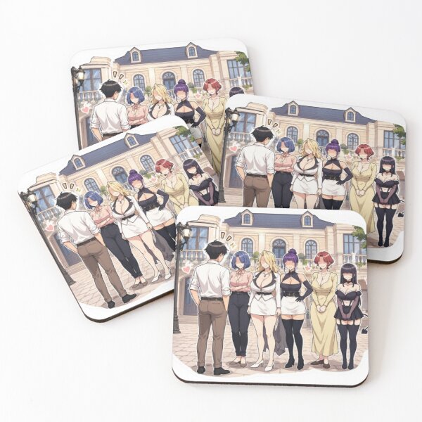 Item preview, Anime Harem Scene Sticker – Fantasy Mansion Aesthetic designed and sold by MeowLoka ⭐⭐⭐⭐.