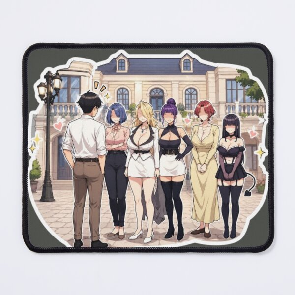 Item preview, Anime Harem Scene Sticker – Fantasy Mansion Aesthetic designed and sold by MeowLoka ⭐⭐⭐⭐.