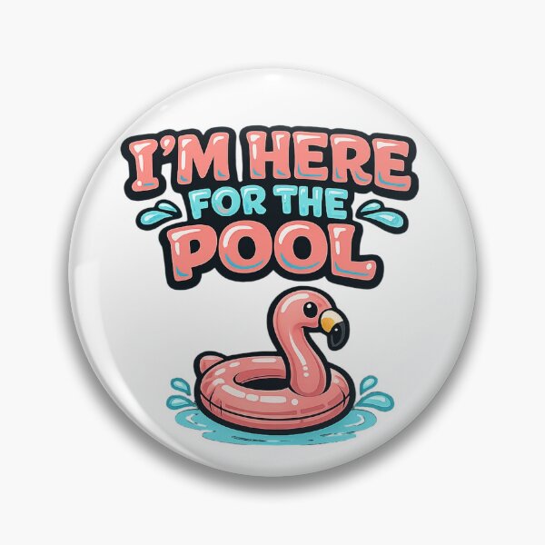 Item preview, I'm Here for the Pool Flamingo Float Design designed and sold by EastEndTownie.
