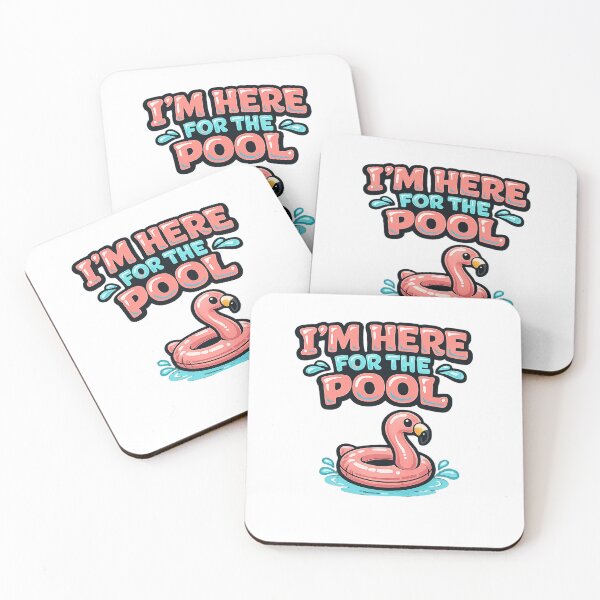 Item preview, I'm Here for the Pool Flamingo Float Design designed and sold by EastEndTownie.
