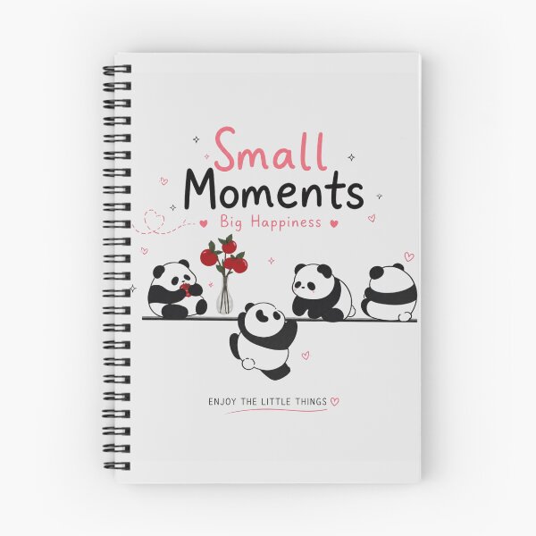 Item preview, Cute Panda Squad – Small Moments Big Happiness | Kawaii Minimalist Panda Design | Adorable Aesthetic Gift for Girls designed and sold by  Mirai_Art  ⭐⭐⭐⭐.