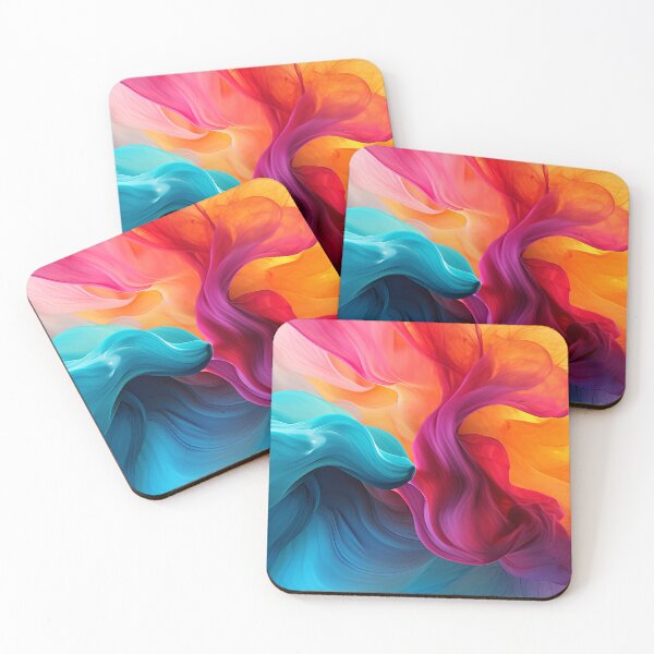 Item preview, Vibrant Colorful Flowing Scarves Suspended In Air Abstract designed and sold by DEC02.