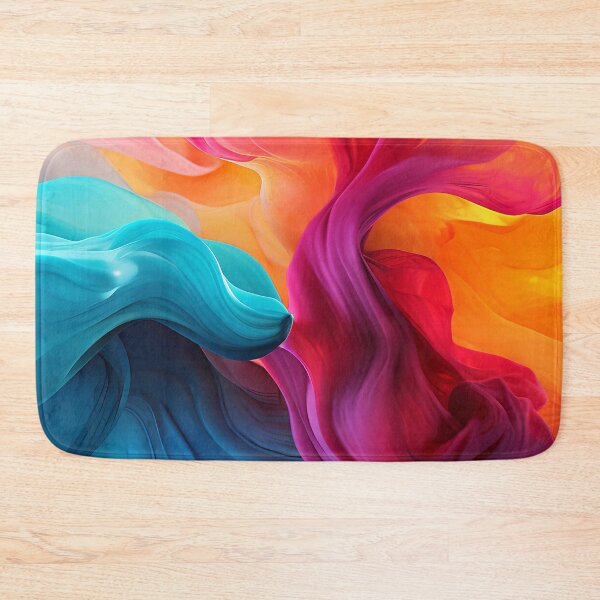 Item preview, Vibrant Colorful Flowing Scarves Suspended In Air Abstract designed and sold by DEC02.