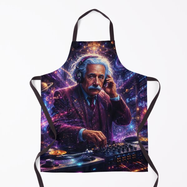 Item preview, Cosmic Einstein DJ – Psychedelic Galaxy Turntables | Surreal Sci-Fi Music Art designed and sold by Atelier Nova.