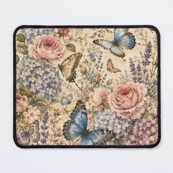 Item preview, Butterfly Garden No.01 | Vintage Botanical Watercolor Pattern designed and sold by valen777.