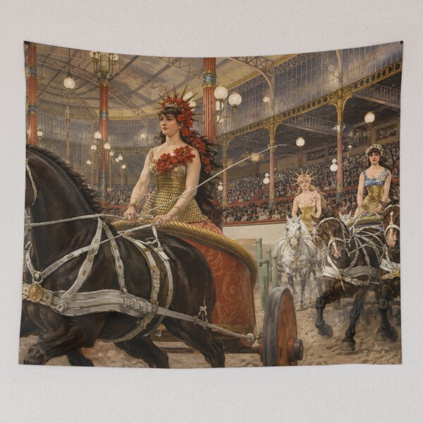 Item preview, Our Ladies of the Chariots - Tissot - Roman Chariot Race Print | Classical History Wall Art | Vintage Fine Art Decor designed and sold by RickE.