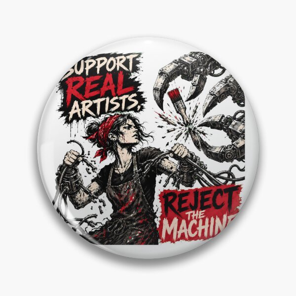 Item preview, Support Real Artists Reject Machine Punk Rebellion designed and sold by chattsuede.