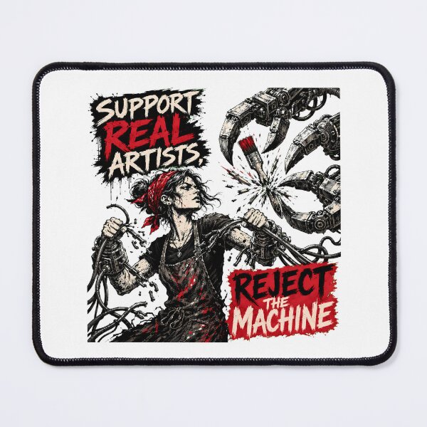 Item preview, Support Real Artists Reject Machine Punk Rebellion designed and sold by chattsuede.