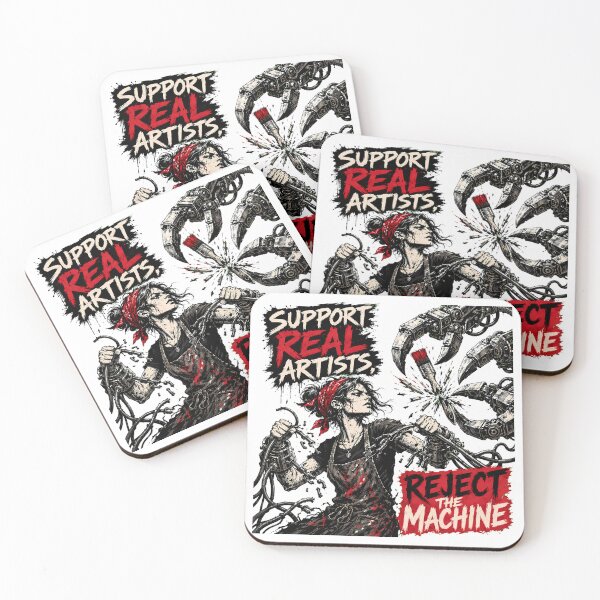 Item preview, Support Real Artists Reject Machine Punk Rebellion designed and sold by chattsuede.