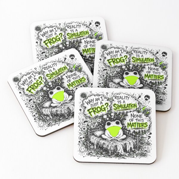 Item preview, Why Am I Just A Frog Absurdist Chaotic Doodle designed and sold by chattsuede.