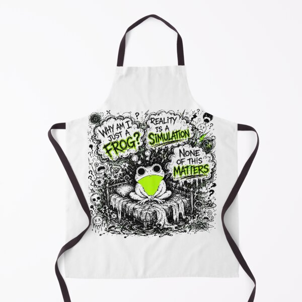 Item preview, Why Am I Just A Frog Absurdist Chaotic Doodle designed and sold by chattsuede.