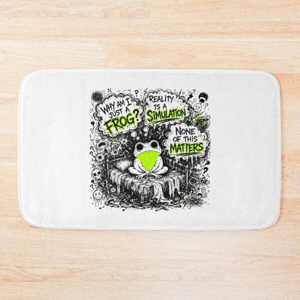 Item preview, Why Am I Just A Frog Absurdist Chaotic Doodle designed and sold by chattsuede.