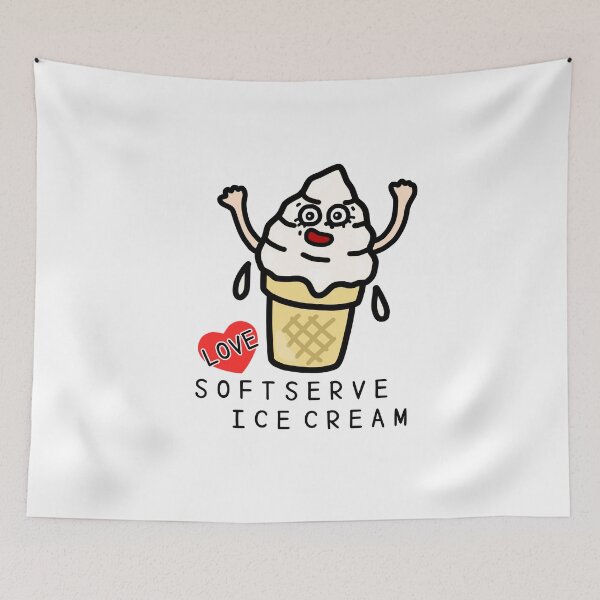 Item preview, Cute I LOVE SOFTSERVE ICECREAM designed and sold by kanaehonkawa.