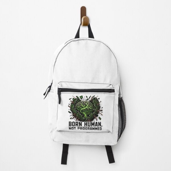Item preview, Born Human Not Programmed Gritty Biopunk Statement designed and sold by chattsuede.