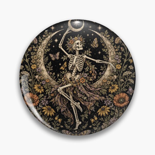 Item preview, Skeleton Dancing Arabesque Wildflower Botanical Cottagecore designed and sold by will freed18.