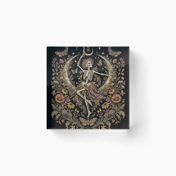 Item preview, Skeleton Dancing Arabesque Wildflower Botanical Cottagecore designed and sold by will freed18.