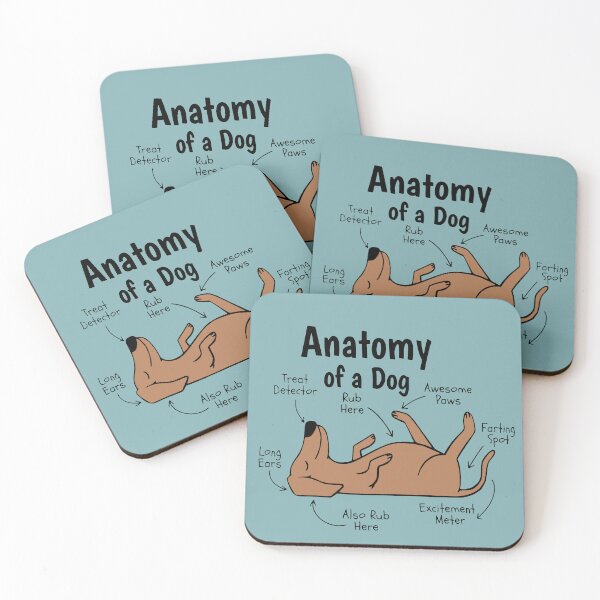 Item preview, Anatomy of a dog  - cute dog art designed and sold by aziza-doodles.
