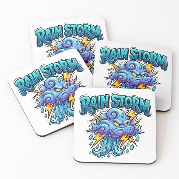 Item preview, Rain Storm Angry Cloud Cartoon Design designed and sold by castillomiami.
