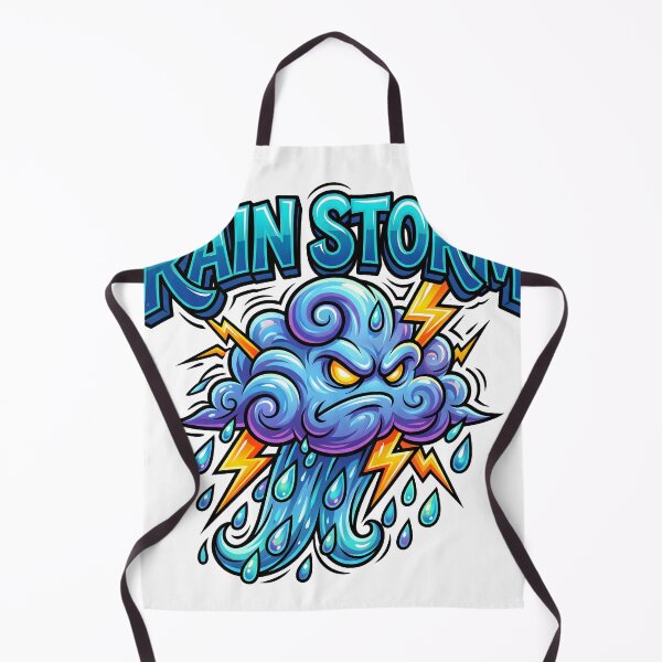 Item preview, Rain Storm Angry Cloud Cartoon Design designed and sold by castillomiami.