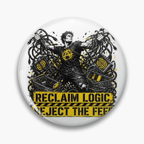 Item preview, Reclaim Logic Reject The Feed Anarchist Punk Protest designed and sold by chattsuede.