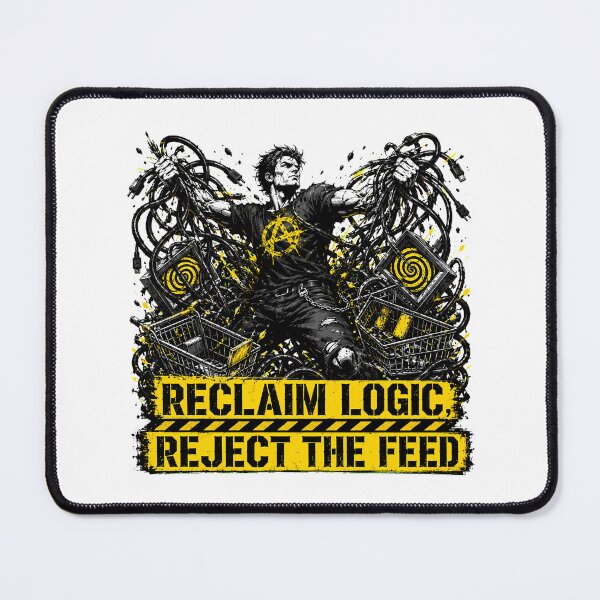 Item preview, Reclaim Logic Reject The Feed Anarchist Punk Protest designed and sold by chattsuede.