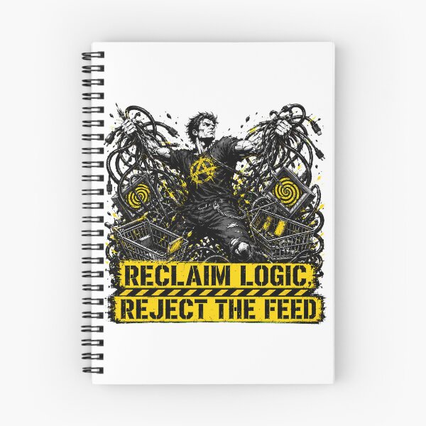 Item preview, Reclaim Logic Reject The Feed Anarchist Punk Protest designed and sold by chattsuede.
