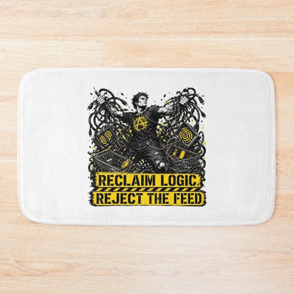 Item preview, Reclaim Logic Reject The Feed Anarchist Punk Protest designed and sold by chattsuede.