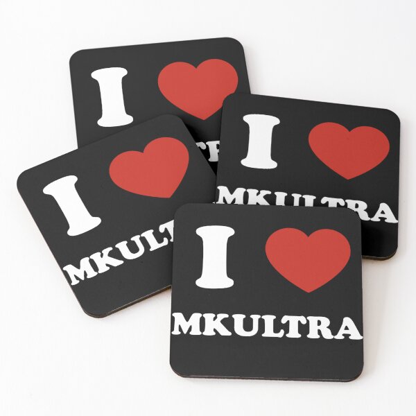Item preview, I Love MKULTRA – Dark Satire Typography designed and sold by LarpHub.