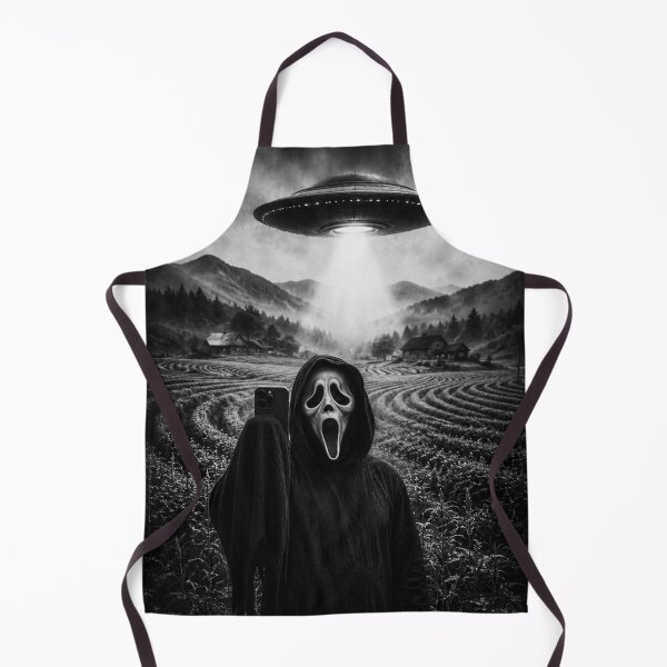 Item preview, Cute Scary Face Horror Ghost Selfie with Alien UFO Funny designed and sold by will freed18.