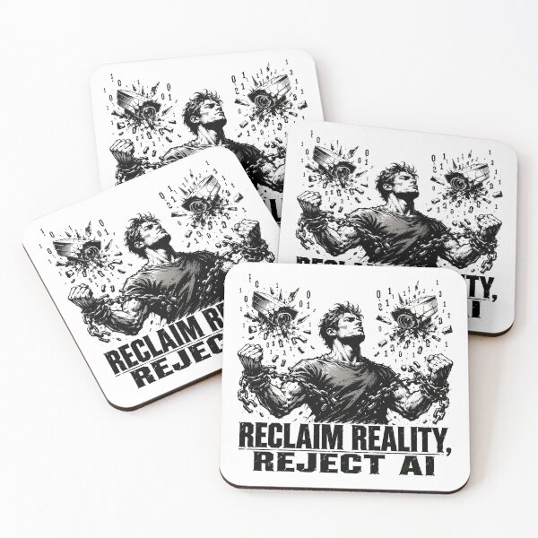 Item preview, Reclaim Reality Reject AI Break Free From Surveillance designed and sold by chattsuede.