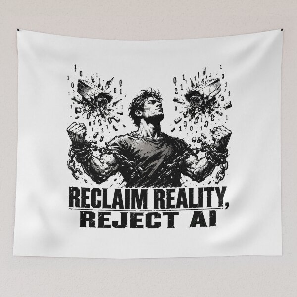 Item preview, Reclaim Reality Reject AI Break Free From Surveillance designed and sold by chattsuede.