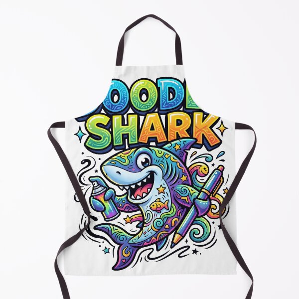 Item preview, Doodle Shark Colorful Artist Cartoon designed and sold by castillomiami.