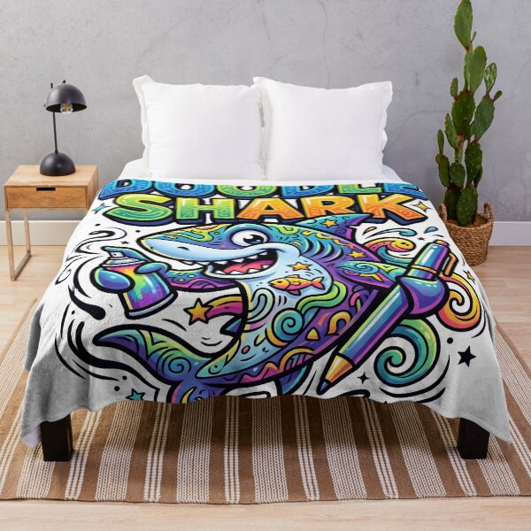 Item preview, Doodle Shark Colorful Artist Cartoon designed and sold by castillomiami.