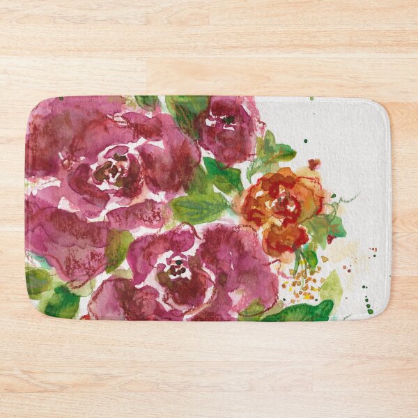 Item preview, Pink Floral Watercolor Mixed Media Art Print by Nicole Giger designed and sold by NicoleGiger.Studio.
