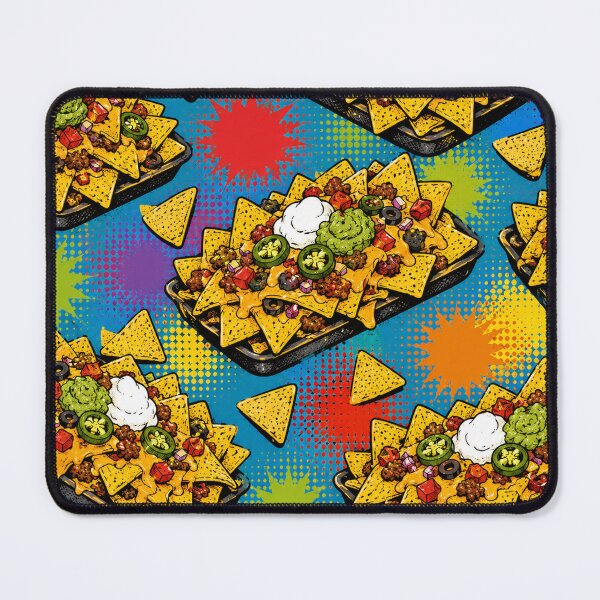 Item preview, Loaded Nachos Pop Art Pattern Retro Mexican Food Graphic Tee designed and sold by TM DESIGNS AND MORE.