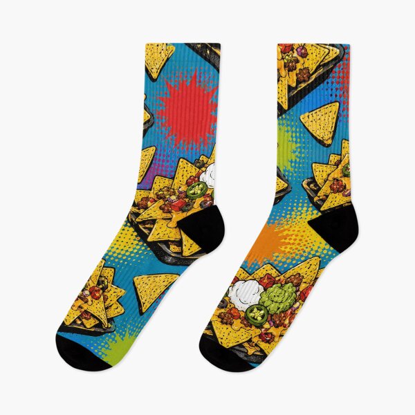 Item preview, Loaded Nachos Pop Art Pattern Retro Mexican Food Graphic Tee designed and sold by TM DESIGNS AND MORE.