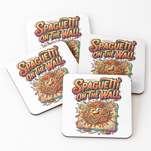 Item preview, Spaghetti on the Wall Funny Pasta Cartoon designed and sold by castillomiami.