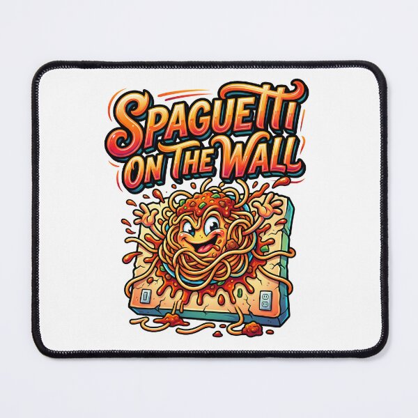 Item preview, Spaghetti on the Wall Funny Pasta Cartoon designed and sold by castillomiami.