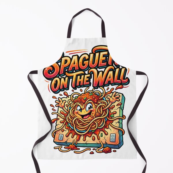 Item preview, Spaghetti on the Wall Funny Pasta Cartoon designed and sold by castillomiami.