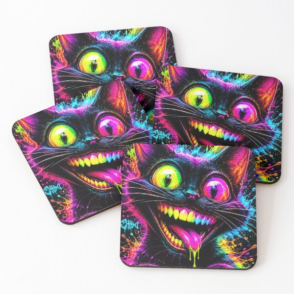 Item preview, Psychedelic Neon Cheshire Cat designed and sold by Gold&pixels.