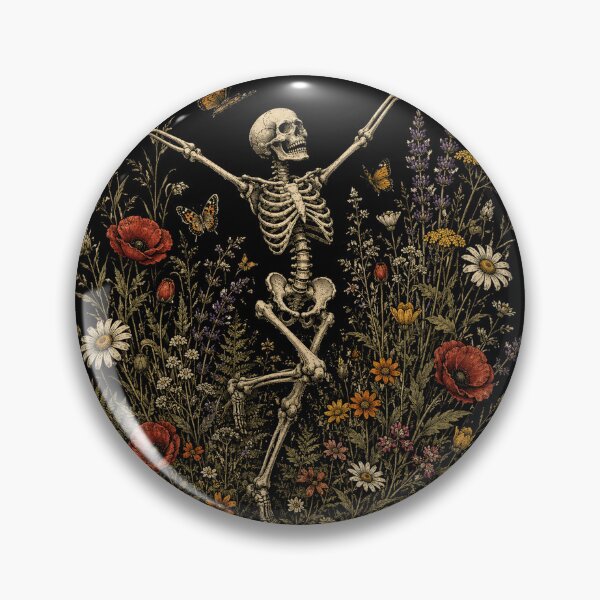 Item preview, Skeleton Dancing Arabesque Wildflower Botanical Cottagecore designed and sold by will freed18.