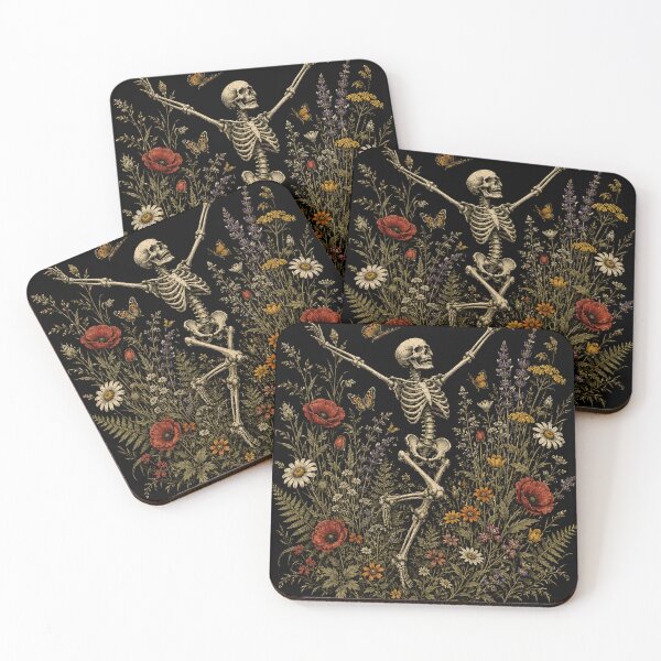 Item preview, Skeleton Dancing Arabesque Wildflower Botanical Cottagecore designed and sold by will freed18.